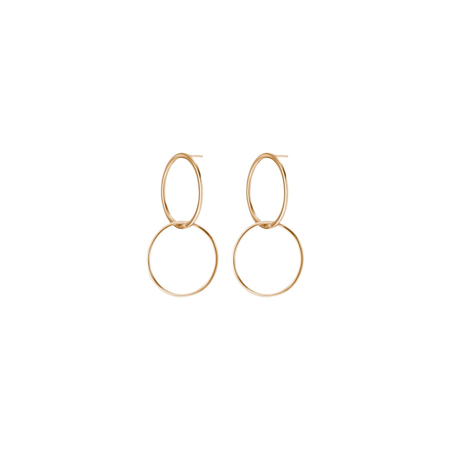 FE0269 925 Sterling Silver Connection Circle Earrings