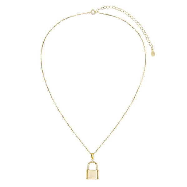 FX0347 925 Sterling Silver Lock Choker Necklace