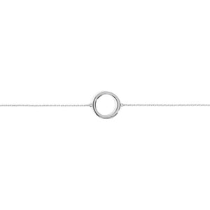 FS0007 925 Sterling Silver Simple Circle Round Bracelet