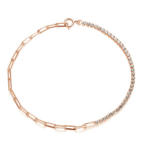 FS0118 925 silver tennis Chain Bracelet 16+3cm