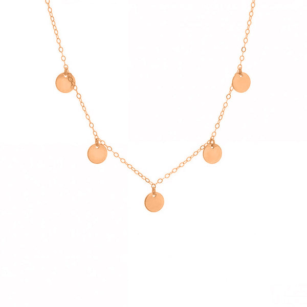 FX0017 925 Sterling Silver Coin Charm Choker Necklace