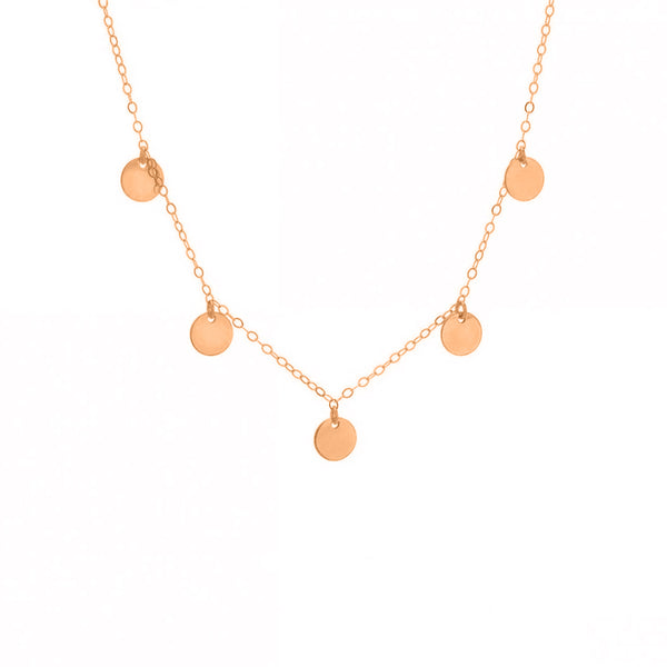 FX0017 925 Sterling Silver Coin Charm Choker Necklace