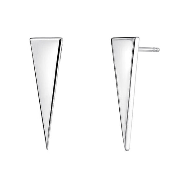 FE0293 925 Sterling Silver Triangle Earrings