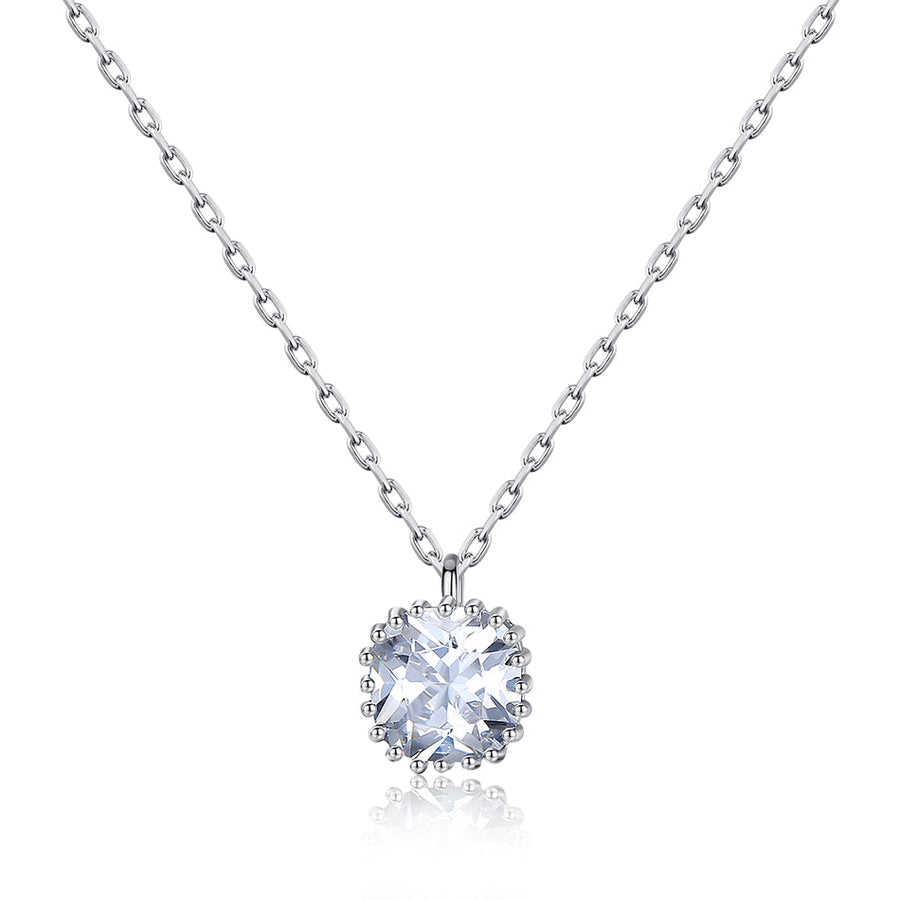 FX0002 925 Sterling Silver Zircon Necklace