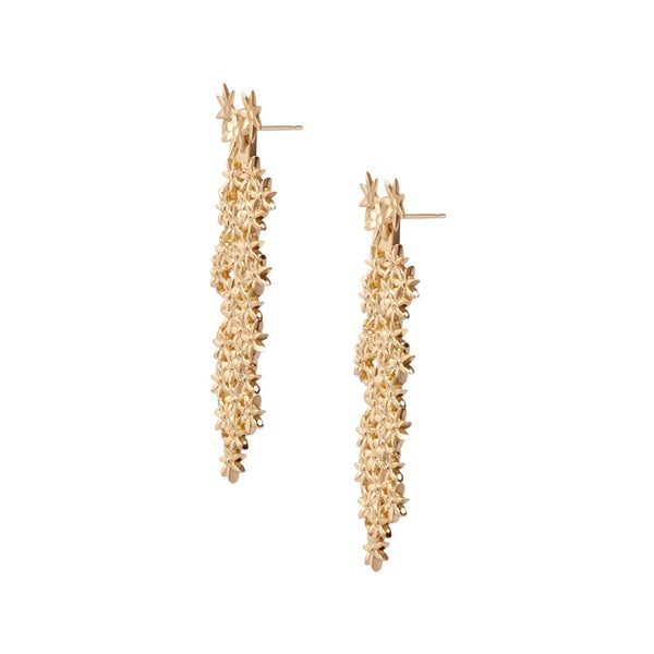 FE0271 925 Sterling Silver Large Flower Cluster Earrings