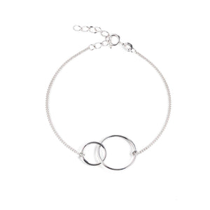 FS0082 925 Sterling Silver Connection Circle Bracelet