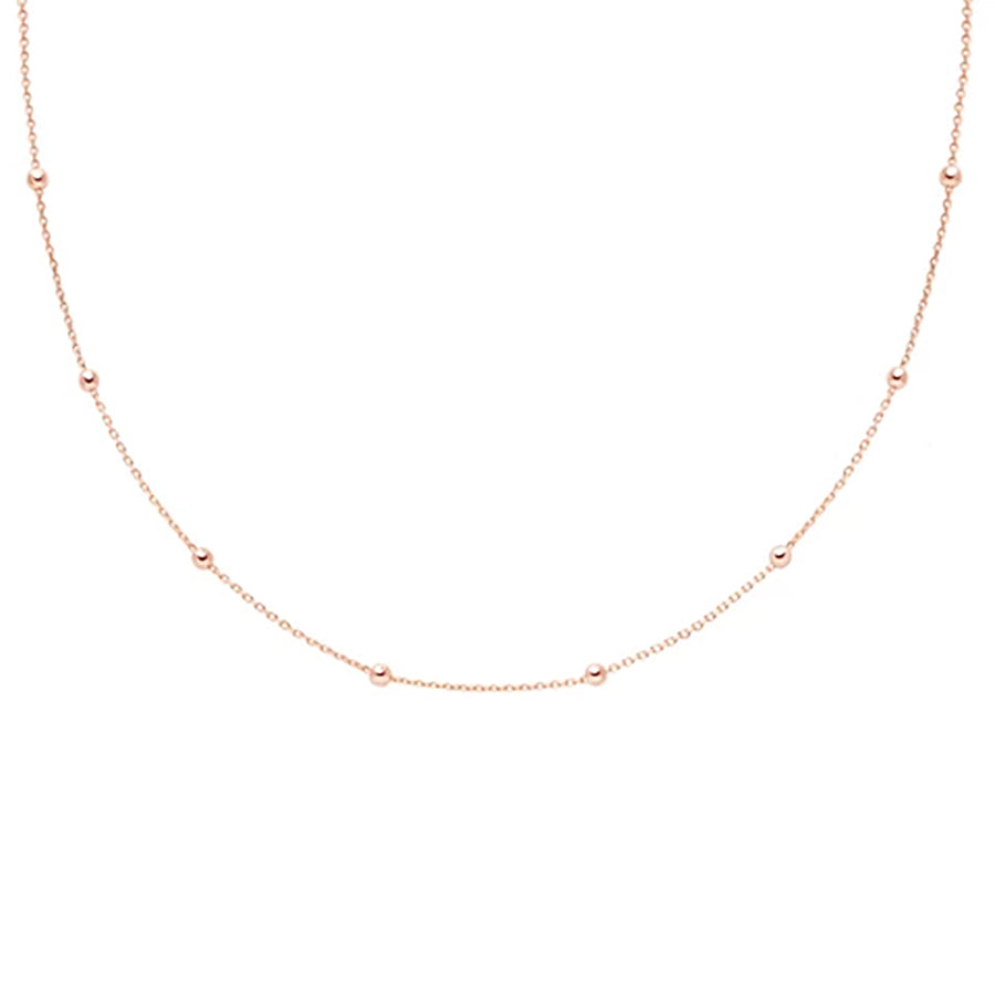 FX0330 925 Sterling Silver Beaded Necklace
