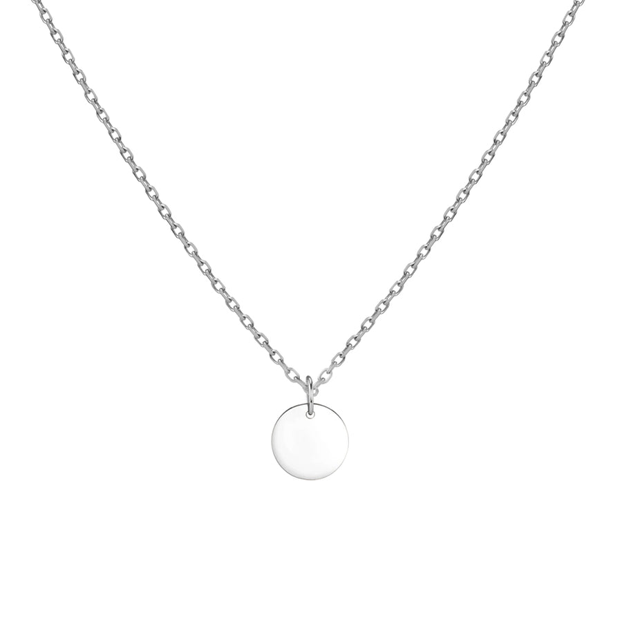 FX0071 925 Sterling Silver Large Coin Pendant Necklace
