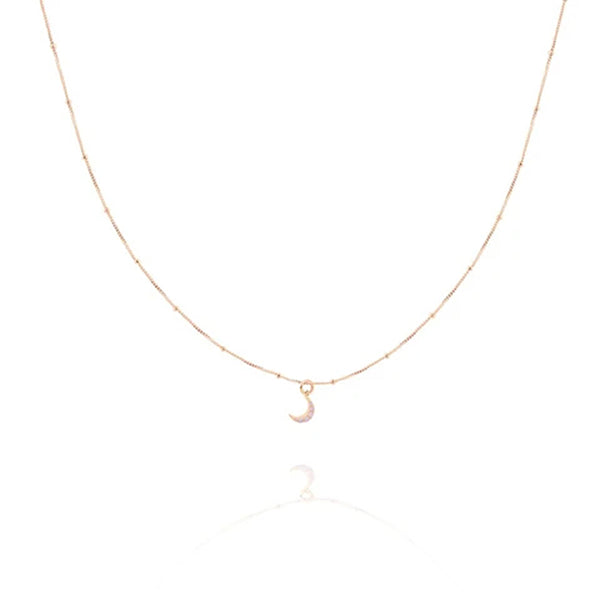 FX0063 925 Sterling Silver Mystic Moon Necklace