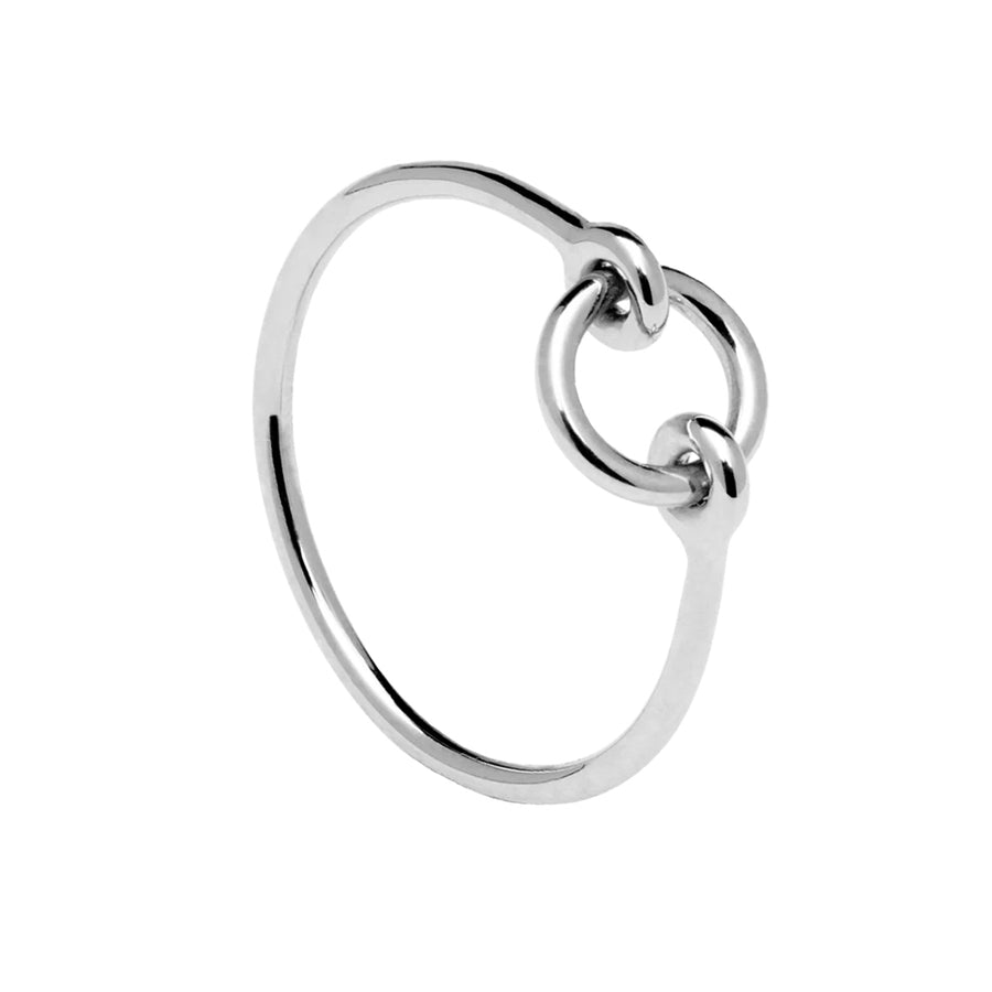 FJ0214 925 Sterling Silver Round Chain Ring
