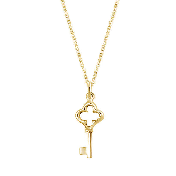 FX0339 925 Sterling Silver Key Pendant Necklace