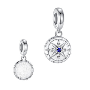 XPPY1105 925 Sterling Silver Interstellar Disc Dngle Charm