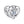 XPPY1125 925 Sterling Silver Hug Dolphins Heart CZ Photo Charm