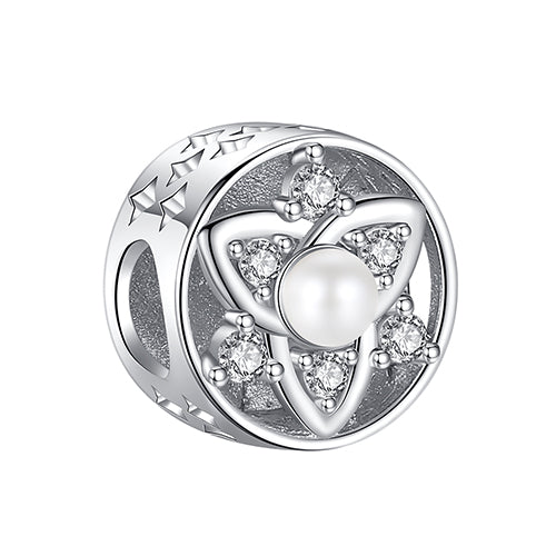 XPPY1109 925 Sterling Silver Round Photo Charm