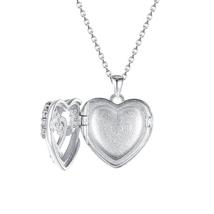 XPPY1132 925 Sterling Silver Heart Photo Pendants For Necklace