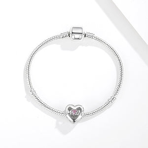 XPPY1098 925 Sterling Silver Mon Heart Engrave Photo Charms