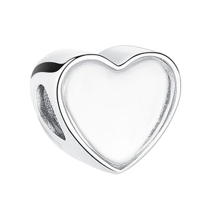 XPPY1093 925 Sterling Silver Lucky Eye Heart Photo Charms