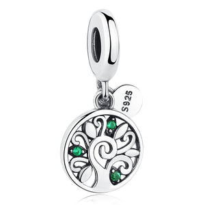 PY1816 925 Sterling Silver Life Tree Charm Bead