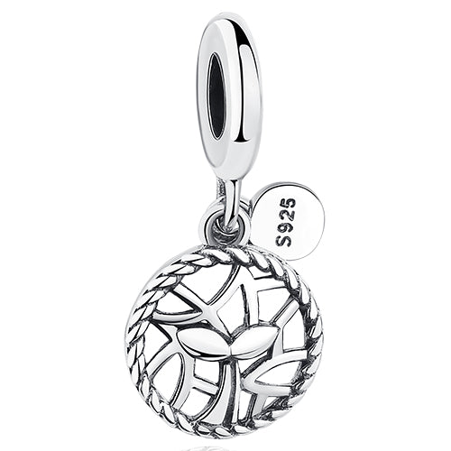 PY1819 925 Sterling Silver Sapling Charms Beads
