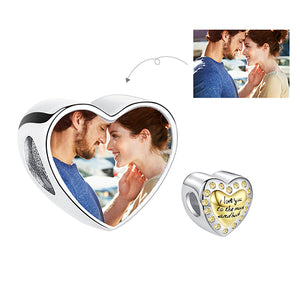 XPPY1107 925 Sterling Silver I Love You Yellow Zironia Heart Charms