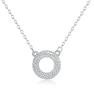 YX1616 925 Sterling Silver A round necklace that symbolizes love