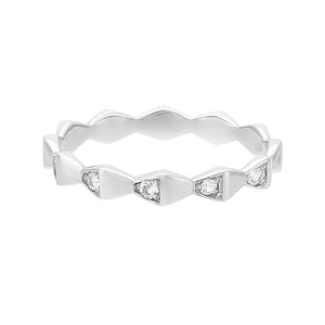 FJ0260 925 Sterling Silver Bold Sculpture Band Ring