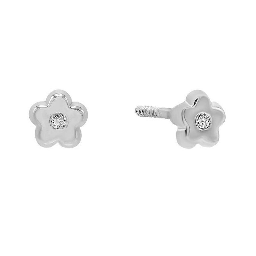FE0525 925 Sterling Silver Flower Stud Earrings