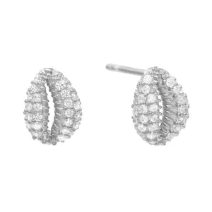 FE0482 925 Sterling Silver Shell Stud Earrings