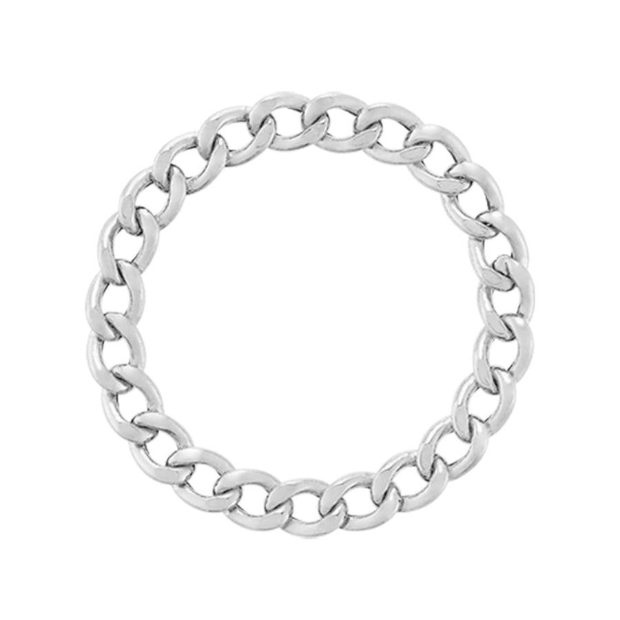 FJ0263 925 Sterling Silver Thin Chain Ring