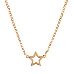 FX0099 925 Sterling Silver hollow star necklace