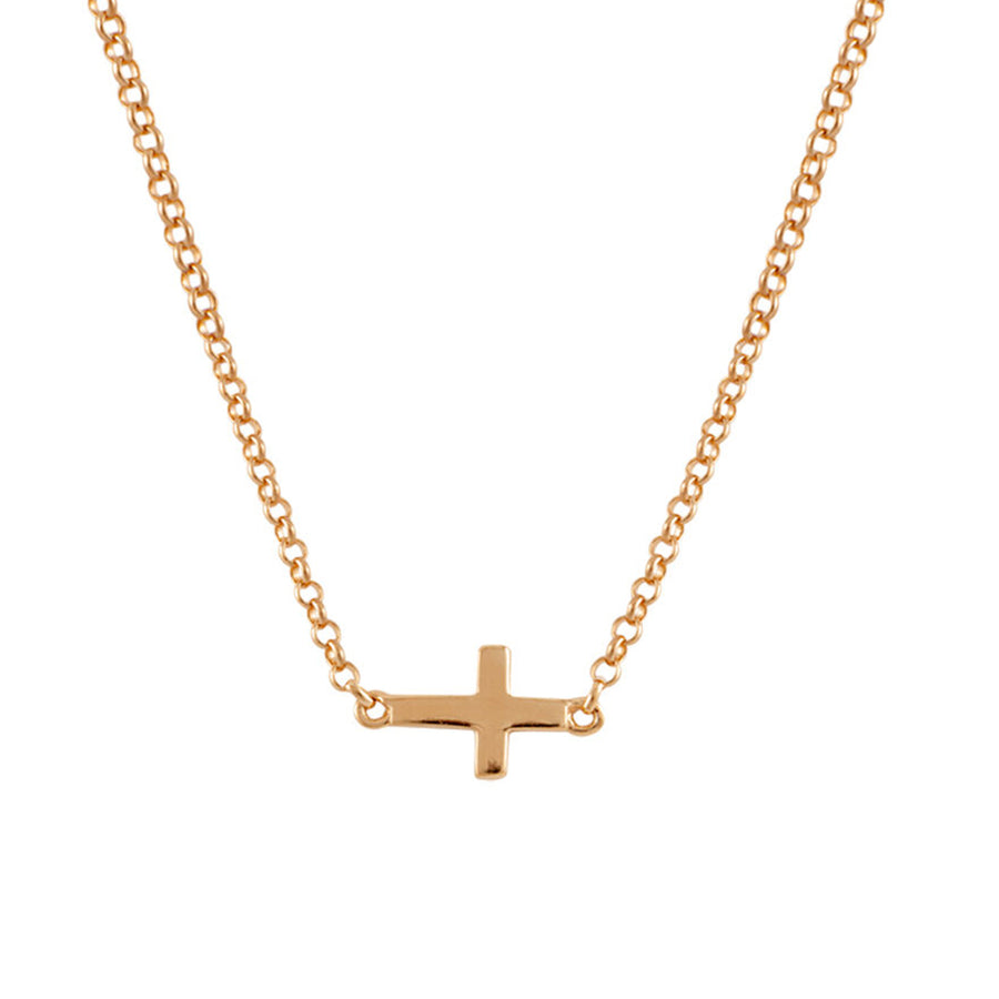 FX0098 925 Sterling Silver simple cross necklace