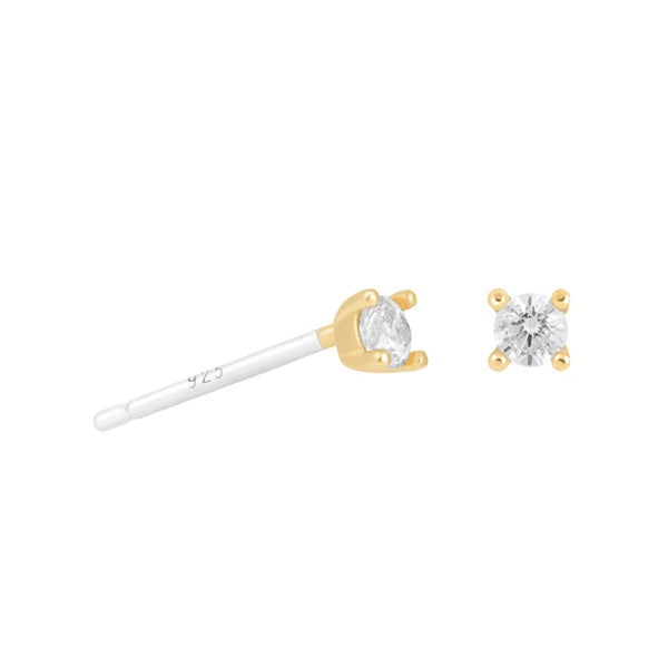 FE0177 925 Sterling Silver Mystic Simple Stud Earrings