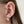 FE0828 925 Sterling Silver Elena Ridge Hoop Earrings