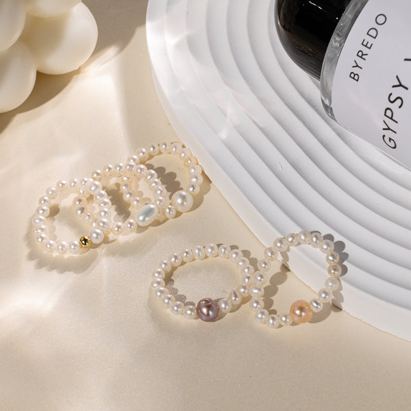 FJ0802 FJ0806 FJ0807 Handmade Freshwater Pearl Ring