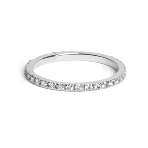 FJ0045 925 Sterling Silver Zircon Eternity Ring
