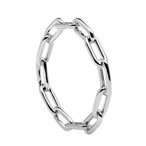 FJ0227 925 Sterling Silver Chain Ring