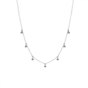 FX0011 925 Sterling Silver  Ball Choker Necklace