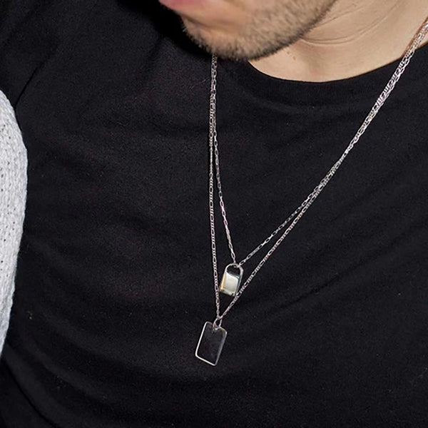 FX0056 925 Sterling Silver boyfriend padlock Necklace