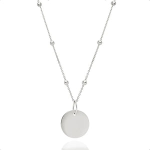 FX0048 925 Sterling Silver Basic Coin Necklace