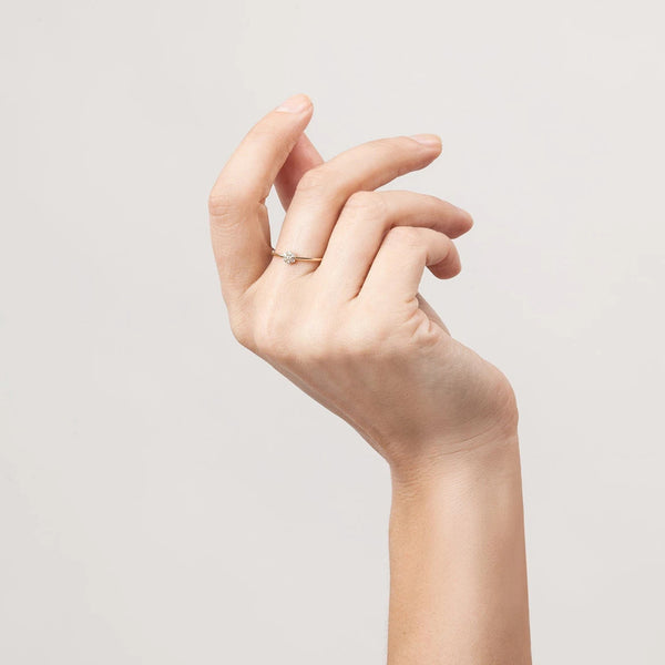 FJ0052 925 Sterling Silver Diamond Cluster Ring