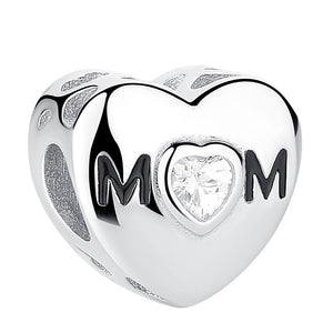 XPPY1015 925 Sterling Silver For Mother Heart Photo Charm