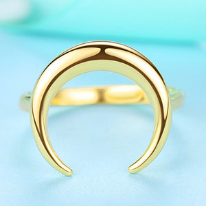YJ1285 925 Sterling Silver Moon Ring