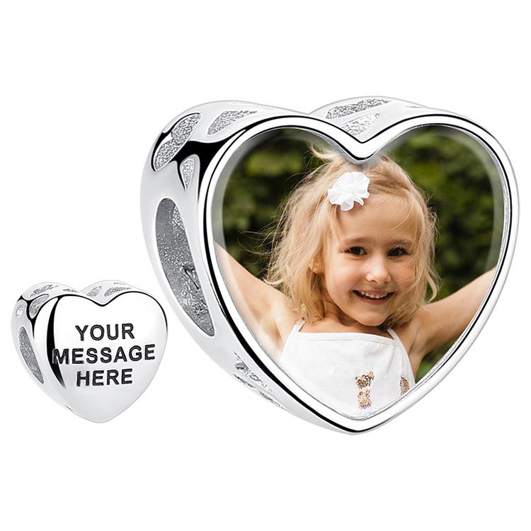 XPPY1019 925 Sterling Silver Customized Photo&Engraved Charm