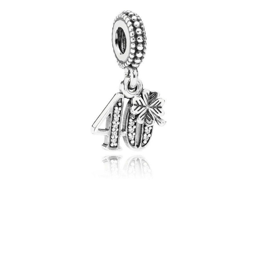 XX0001_40 925 Sterling Silver 40 Years Old Souvenir Charm
