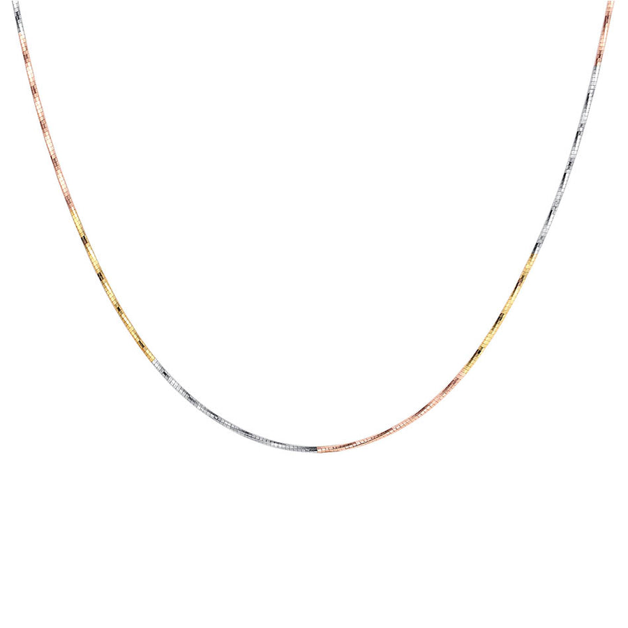 FX0790 925 Sterling Silver Rainbow Bone Collar Necklace