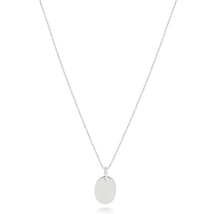 FX0054 925 Sterling Silver Basic Coin Pendant Necklace
