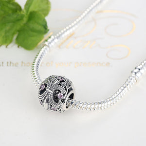 PY1098 925 Sterling Silver Ancient Mystery Charm, Clear CZ