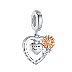 PY1944 925 Sterling Silver Lover Forever Pendant Charm
