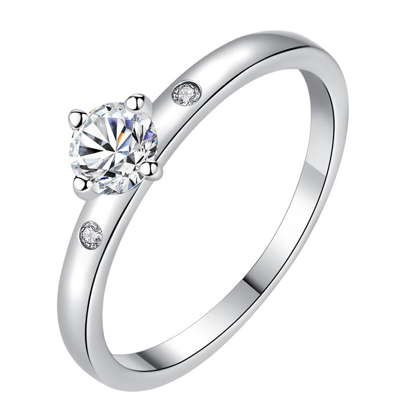 YJ1302 925 Sterling Silver United Regal Heart Ring, Wedding Ring