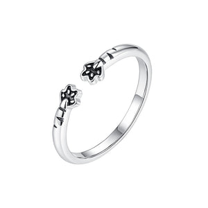 YJ1312 925 Sterling Silver Claw enamel opening ring